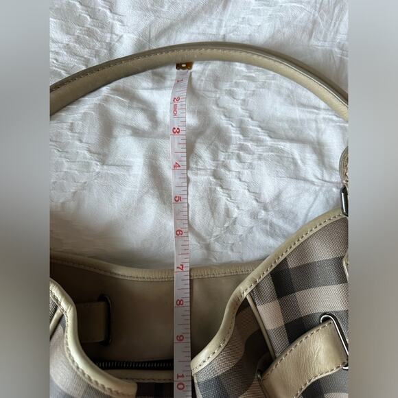 Burberry Smoked Check Medium Walden Belted Hobo Handbag - Picture 10 of 16